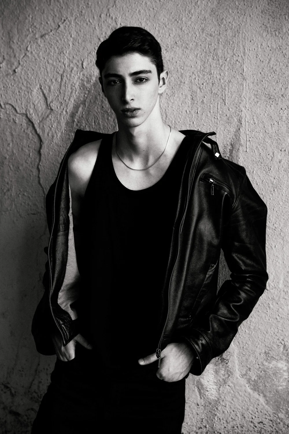 Greyscale portrait of a man